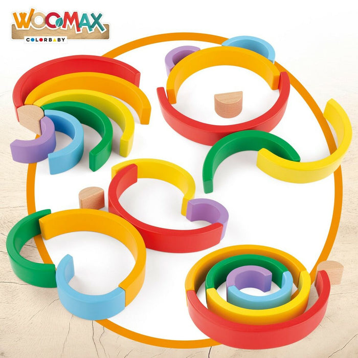 Joc de Îndemânare Woomax Curcubeu 21 x 10 x 3,5 cm (12 Unități)