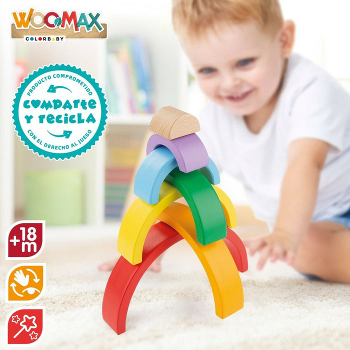 Joc de Îndemânare Woomax Curcubeu 21 x 10 x 3,5 cm (12 Unități)
