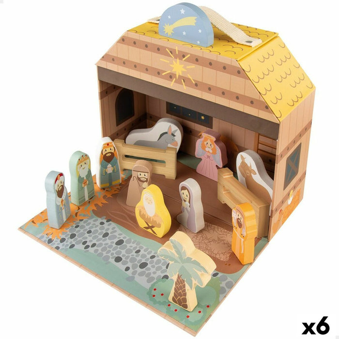 Scena Nașterii de Crăciun Woomax 15 Piese 24,5 x 20,5 x 24,5 cm (6 Unități)