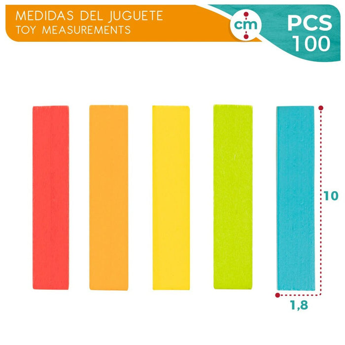 Set de Construcție Woomax 100 Piese 10 x 0,5 x 1,8 cm (6 Unități)