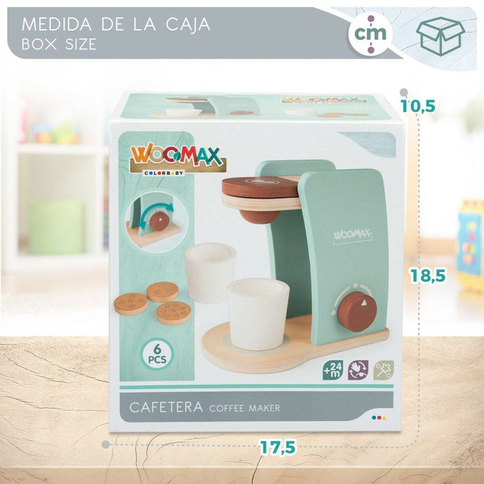 Cafetieră jucărie Woomax 6 Piese 10 x 16 x 17 cm (6 Unități)