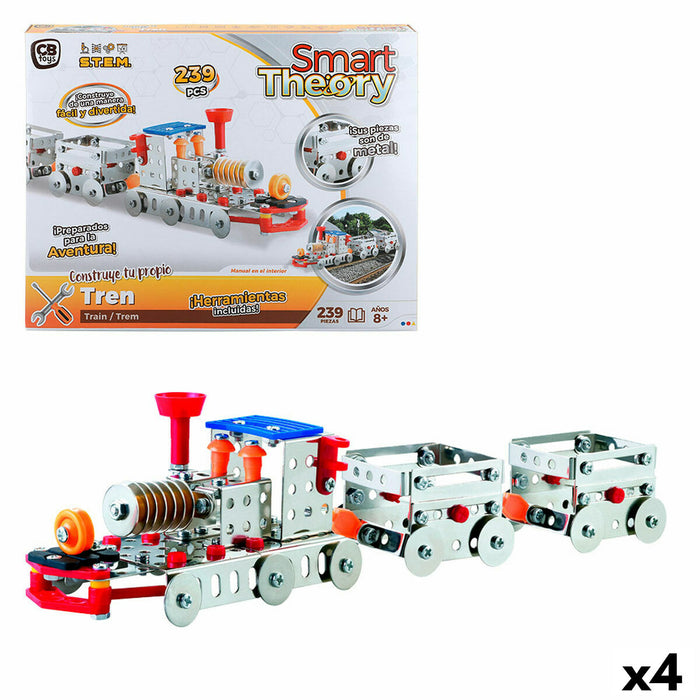 Set de Construcție Colorbaby Tren (4 Unități)