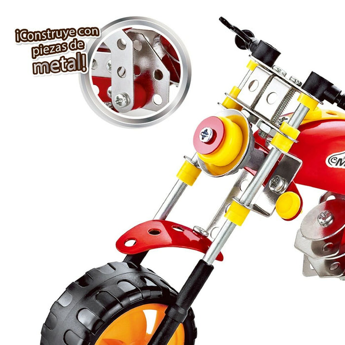 Set de Construcție Colorbaby Smart Theory 255 Piese Motocicletă (6 Unități)