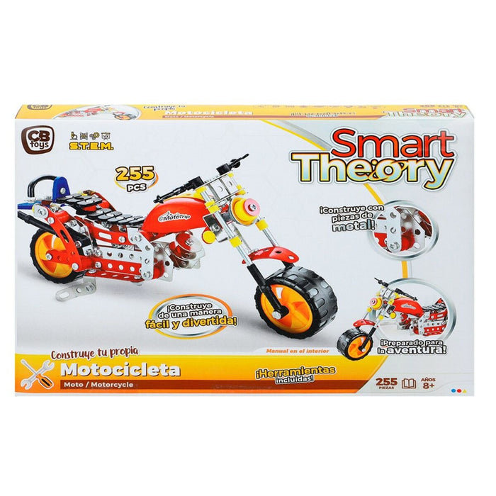Set de Construcție Colorbaby Smart Theory 255 Piese Motocicletă (6 Unități)