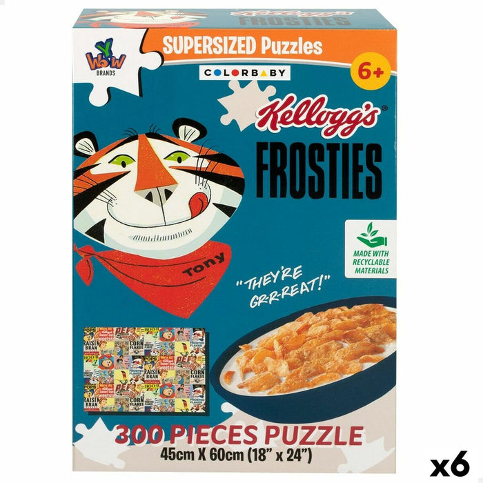 Puzzle Colorbaby Kellogg's Frosties 300 Piese 6 Unități 60 x 45 x 0,1 cm