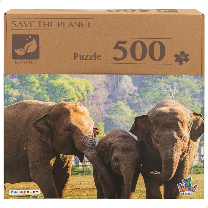 Puzzle Colorbaby Elephant 500 Piese 6 Unități 61 x 46 x 0,1 cm
