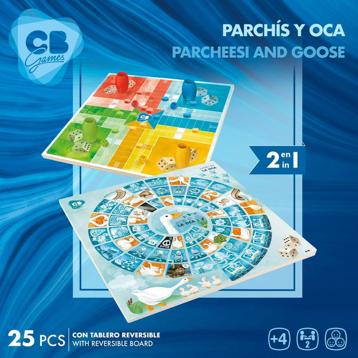 Tablă de Parchís și Oca Colorbaby 25 x 1 x 25 cm (25 Piese) (6 Unități)