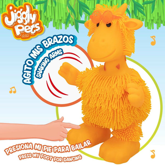 Jucărie de Pluș Eolo Jiggly Pets Girafă 21 x 28,5 x 16 cm (4 Unități)