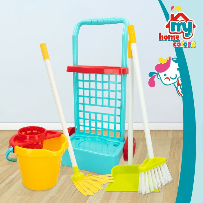 Coș de Curățare cu Accesorii Colorbaby My Home 30,5 x 55,5 x 19,5 cm (4 Unități)