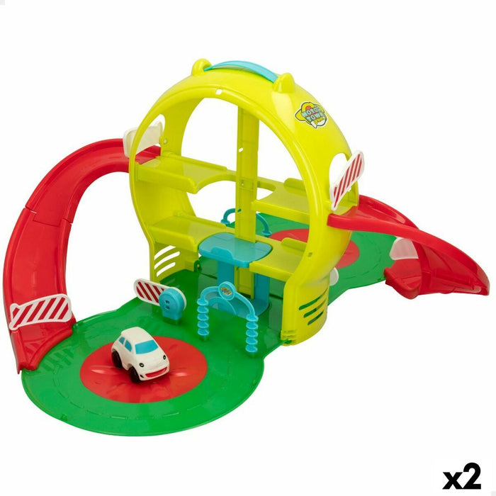 Garaj Portabil Motor Town 3 nivele Mașină Verde 61,5 x 33 x 68,5 cm (2 Unități)