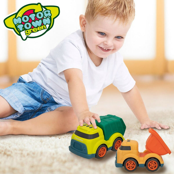 Set Vehicule de Lucrări Publice Motor Town 17,5 x 11 x 11 cm (4 Unități)