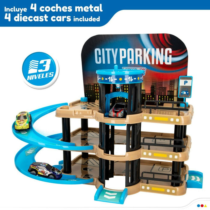 Garaj Parking cu Vehicule Speed & Go 3 nivele 40,5 x 32,5 x 26 cm (2 Unități)