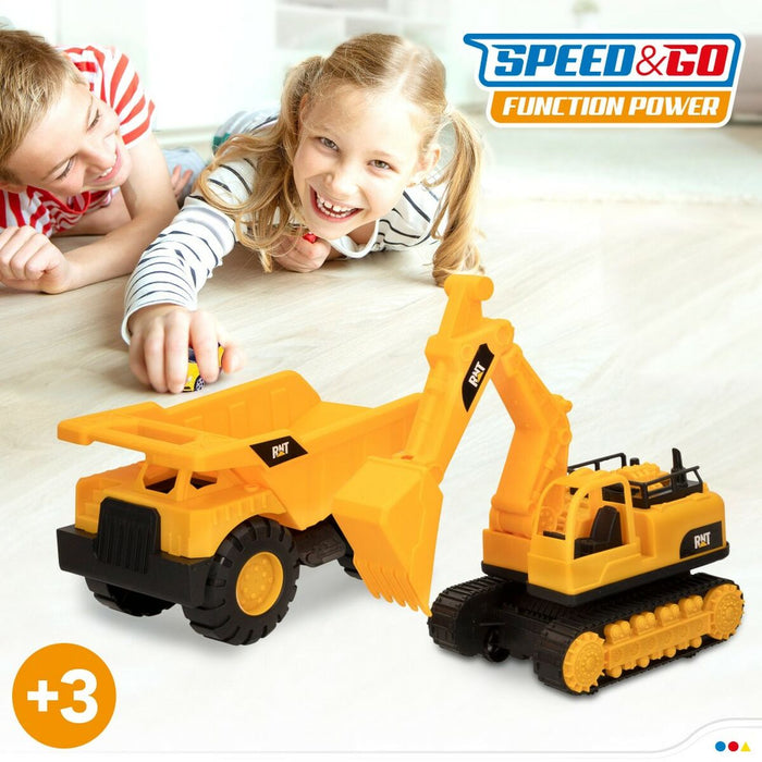 Vehicule de Construcție Speed & Go 13 x 27 x 19 cm (2 Unități)