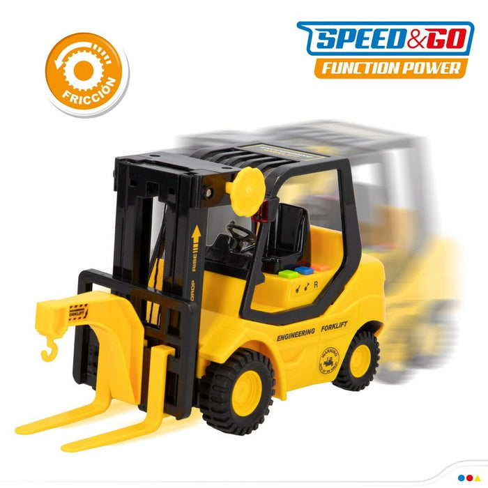 Tractor cu Fricțiune Speed & Go 1:16 Lumină Sunet 22,5 x 13 x 9,5 cm (6 Unități)