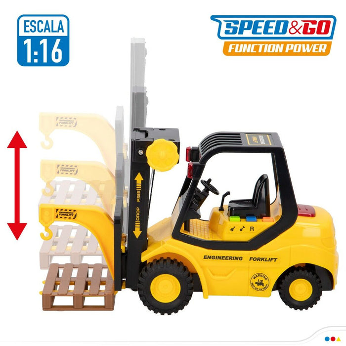 Tractor cu Fricțiune Speed & Go 1:16 Lumină Sunet 22,5 x 13 x 9,5 cm (6 Unități)
