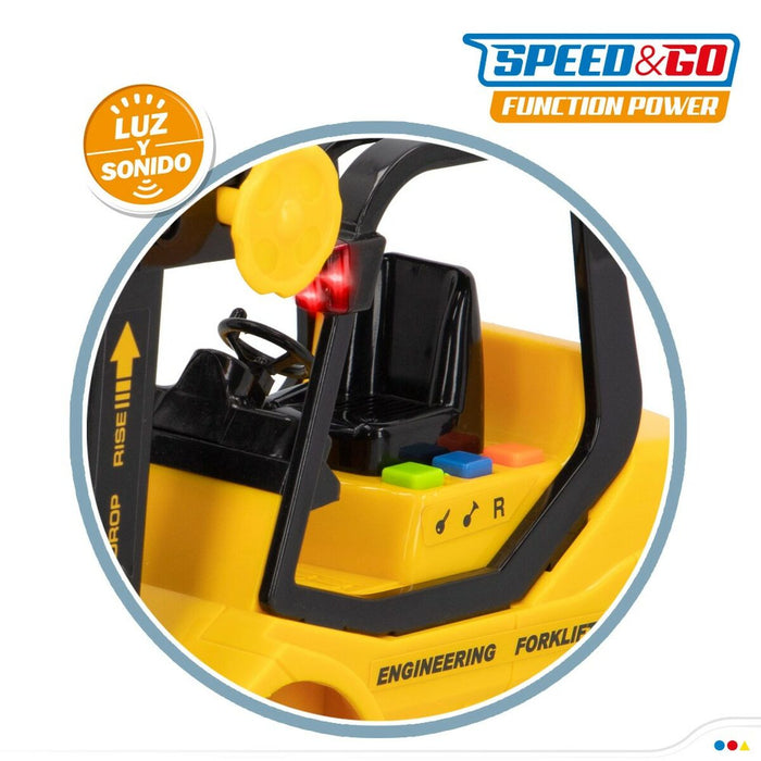 Tractor cu Fricțiune Speed & Go 1:16 Lumină Sunet 22,5 x 13 x 9,5 cm (6 Unități)