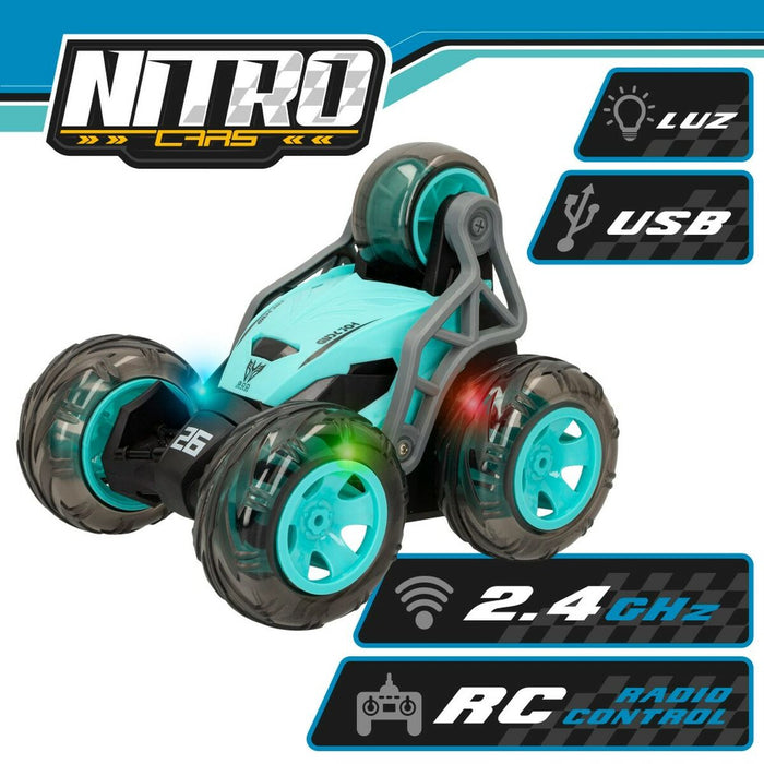 Mașină Radio Control Speed & Go Turquoise (2 Unități)