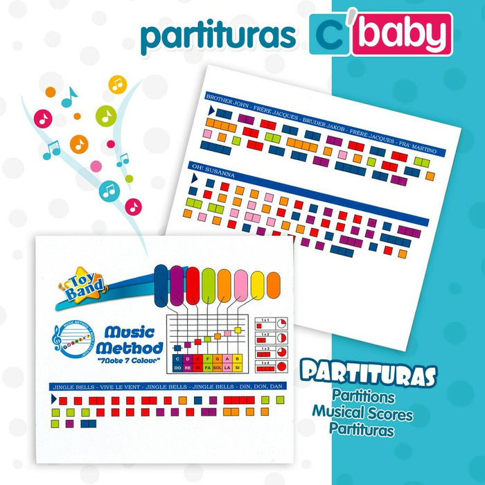 Jucărie muzicală Colorbaby Metal Plastic 34 x 6 x 21 cm (6 Unități)