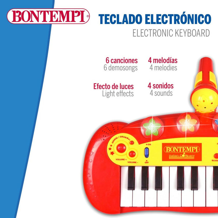 Pian Interactiv pentru Bebeluși Bontempi Infantil Microfon 33 x 13 x 19,5 cm (6 Unități)