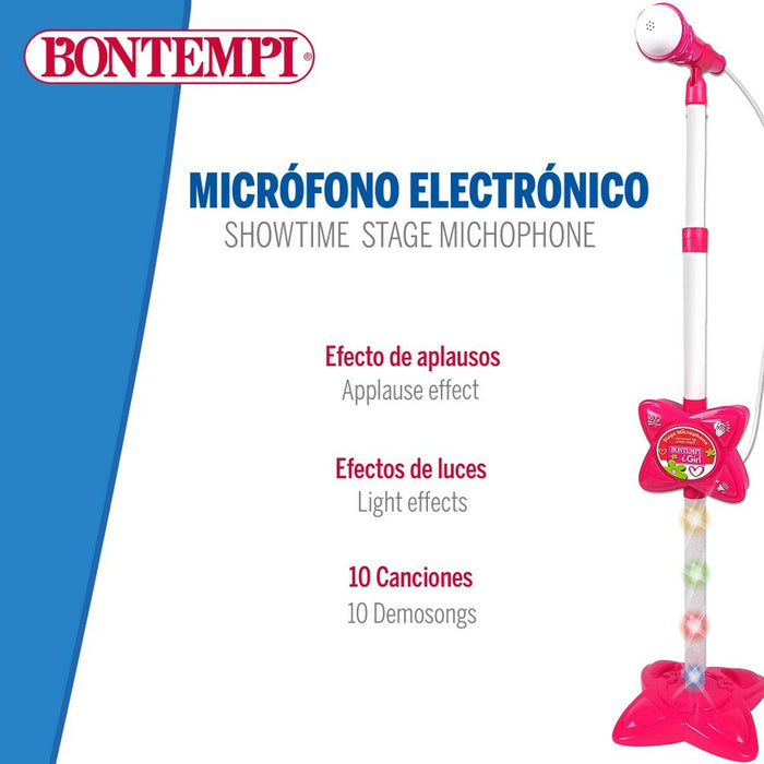Microfon jucărie Bontempi Roz Electric