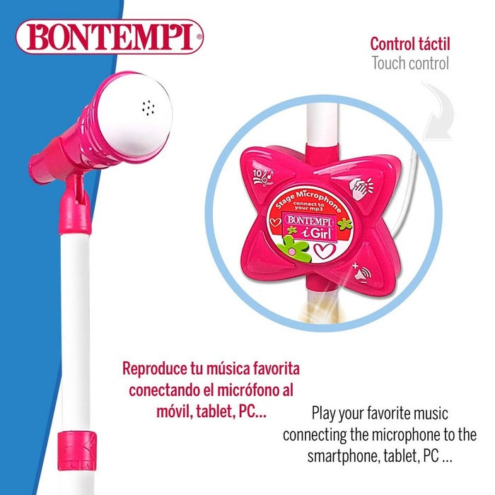 Microfon jucărie Bontempi Roz Electric
