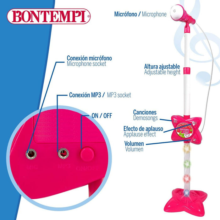 Microfon jucărie Bontempi Roz Electric
