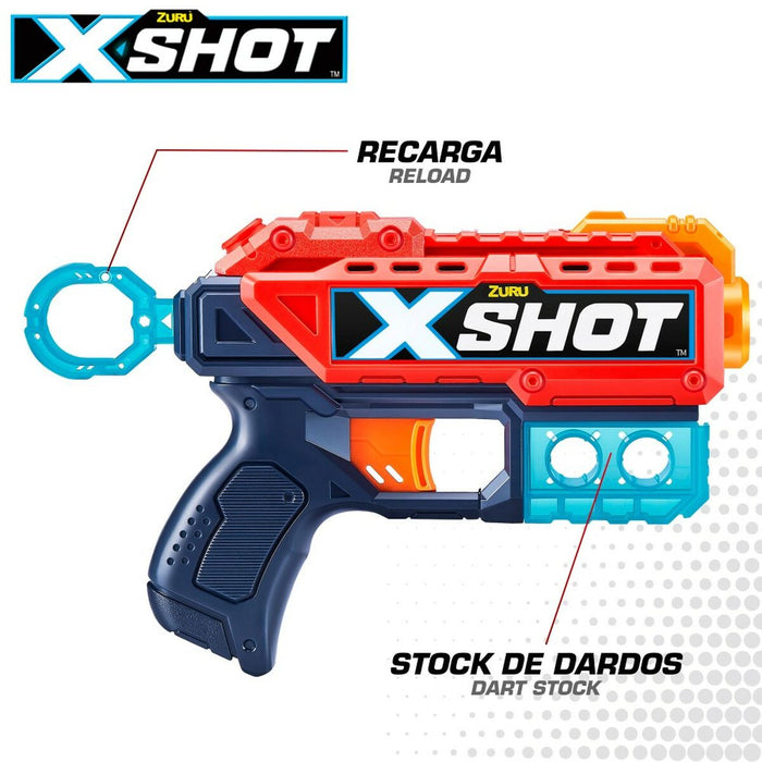 Pistol cu Săgeți Zuru X-Shot Excel Kickback 12 Unități 20 x 13 x 4 cm