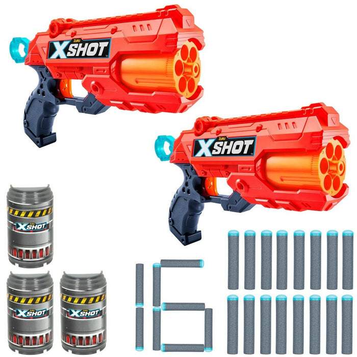 Set 2 Pistoale cu Săgeți Zuru X-Shot Reflex 6 28,5 x 17 x 5,5 cm (6 Unități)