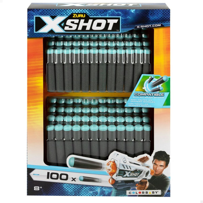 Darts Zuru X-Shot 100 Piese 1,3 x 6,7 x 1,3 cm (12 Unități)