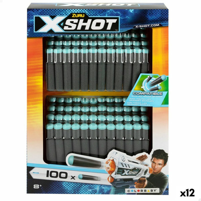 Darts Zuru X-Shot 100 Piese 1,3 x 6,7 x 1,3 cm (12 Unități)