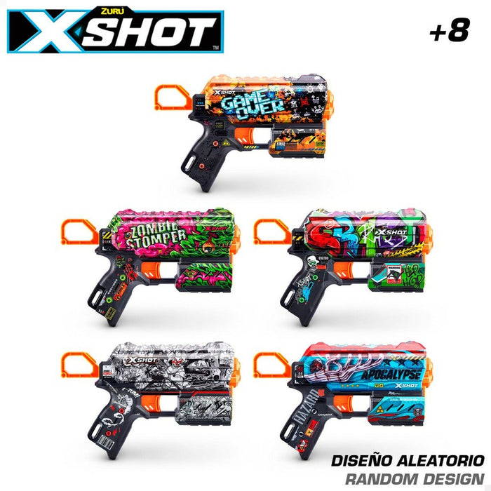 Pistol cu Săgeți Zuru X-Shot Flux 21,5 x 14 x 4 cm (12 Unități)