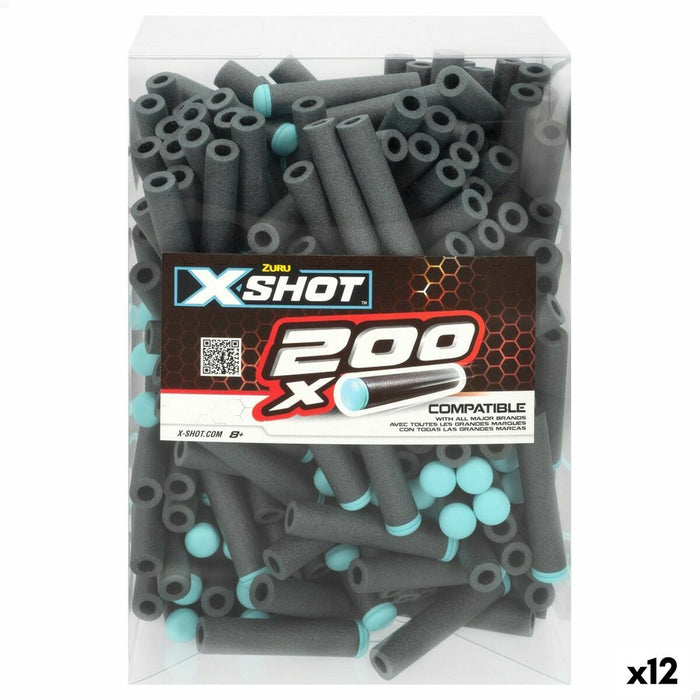 Darts Zuru X-Shot 200 Piese 7 x 1 x 1 cm (12 Unități)