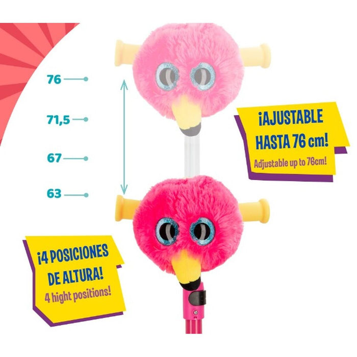 Trotinetă Scuter K3yriders Flamingo Roz 4 Unități