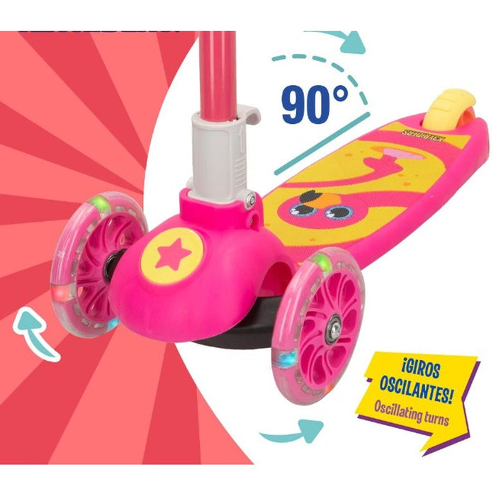 Trotinetă Scuter K3yriders Flamingo Roz 4 Unități