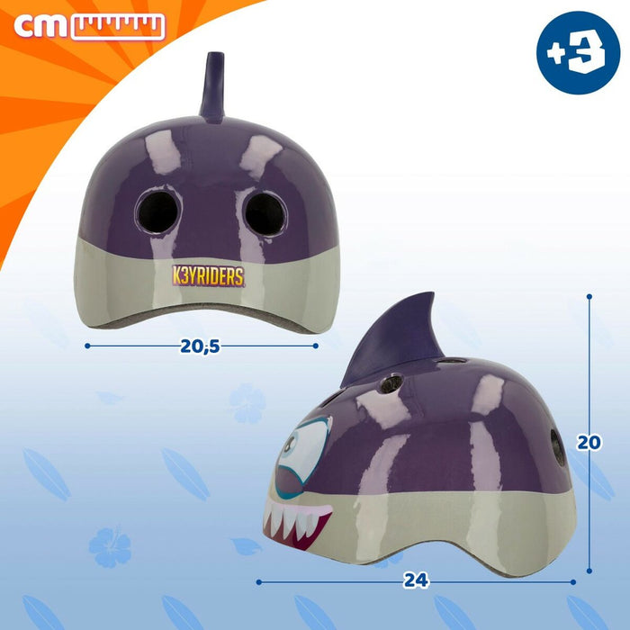 Cască pentru Copii K3yriders Shark 52-55 cm (4 Unități)