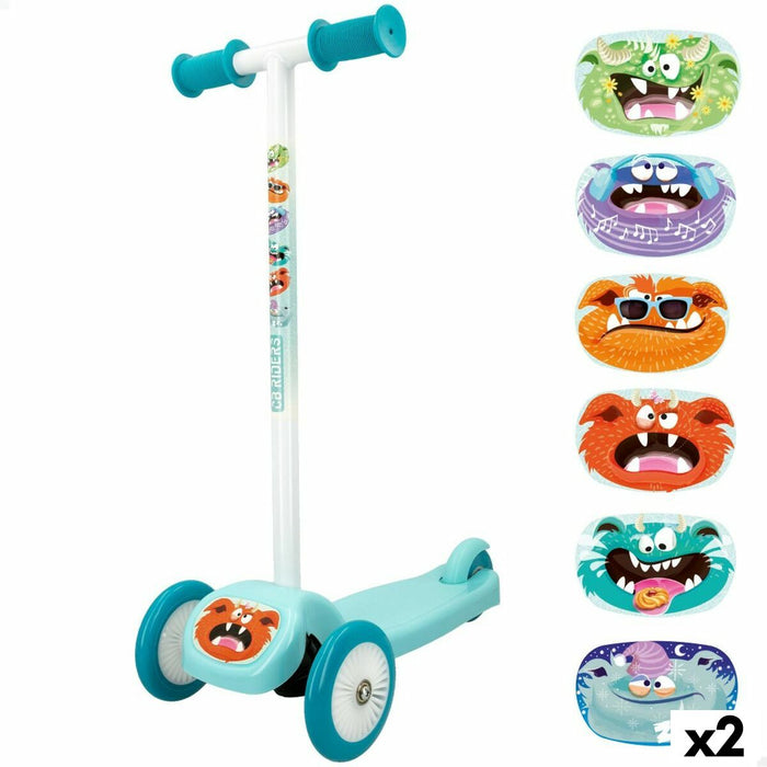 Trotinetă Scuter Colorbaby Monsters 2 Unități