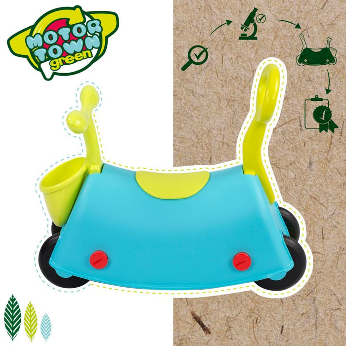 Mașină-Premergător Motor Town Albastru Verde 3 în 1 54 x 44 x 26 cm (2 Unități)