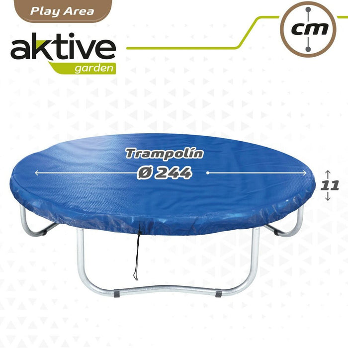 Pânză de protecție Aktive Pat Elastic Albastru Ø 244 cm (6 Unități)
