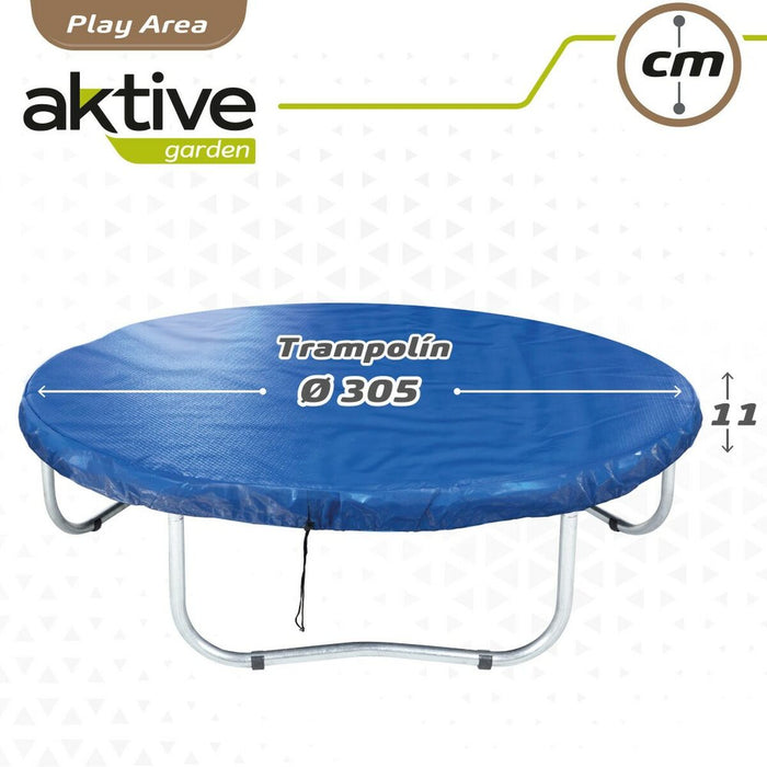 Pânză de protecție Aktive Pat Elastic Albastru Ø 305 cm (6 Unități)