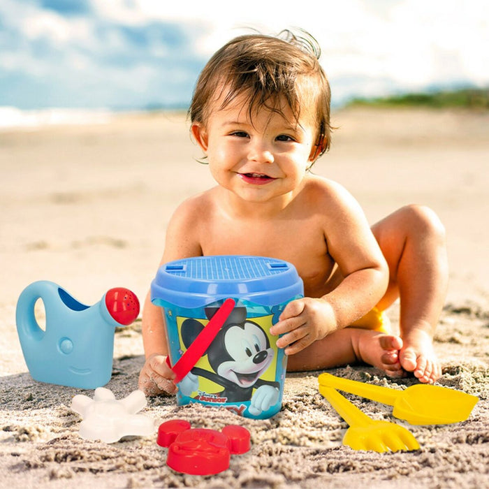 Set de jucării de plajă Mickey Mouse Ø 18 cm polipropilenă (12 Unități)