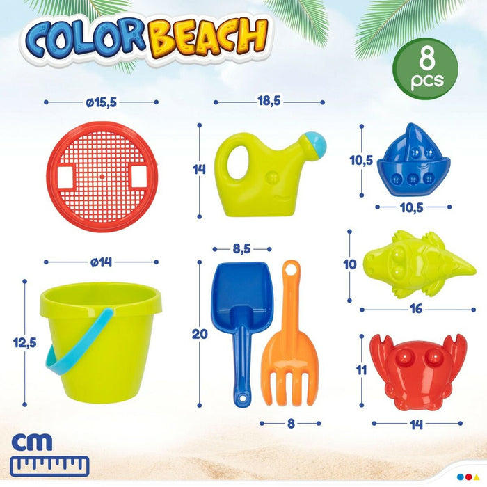 Set de jucării de plajă Colorbaby polipropilenă (18 Unități)