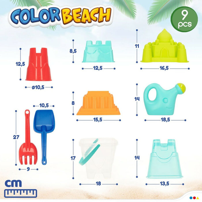 Set de jucării de plajă Colorbaby polipropilenă (12 Unități)