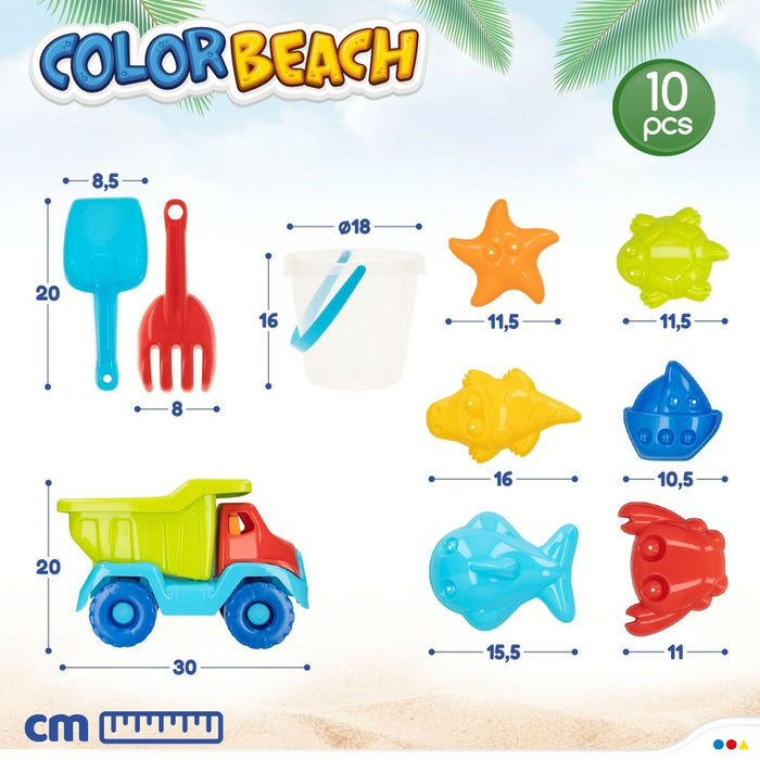 Set de jucării de plajă Colorbaby polipropilenă (8 Unități)