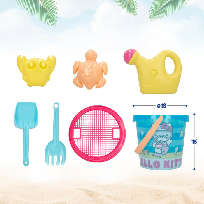 Set de jucării de plajă Hello Kitty polipropilenă (12 Unități)