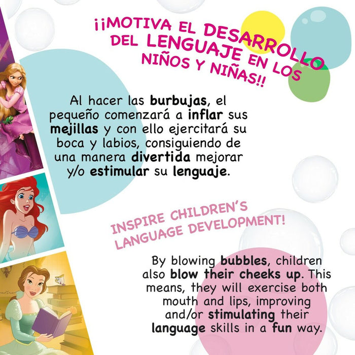 Aparat baloane săpun Princesses Disney 60 ml 3,8 x 11,5 x 3,8 cm (216 Unități)