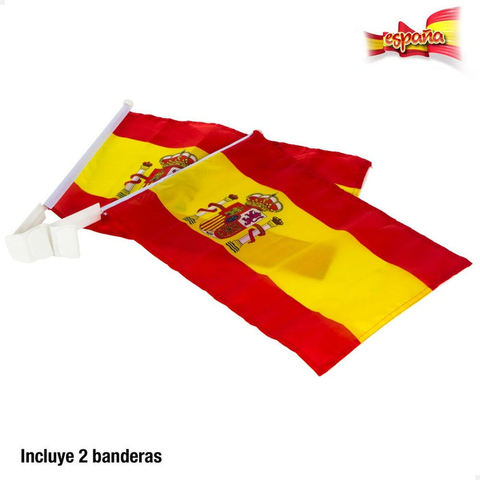 Car flag holder Colorbaby 45 x 30 cm Spania 2 Piese 24 Unități