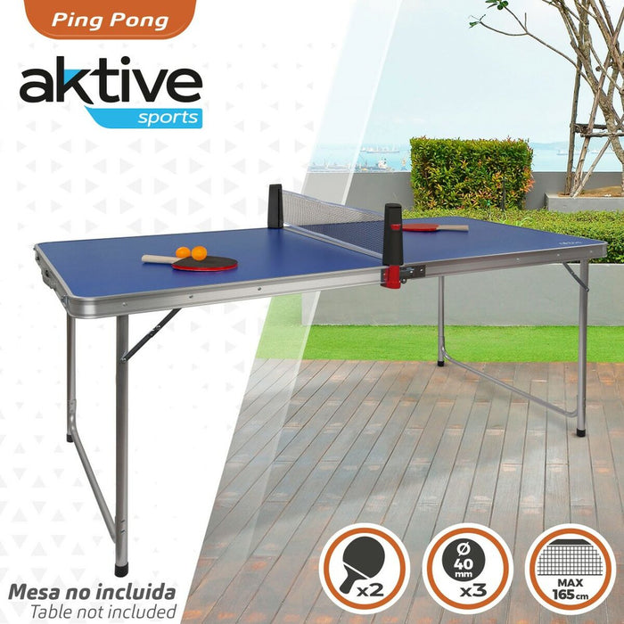 Set Ping Pong cu Fileu Aktive 165 x 19,5 x 5,5 cm (4 Unități)