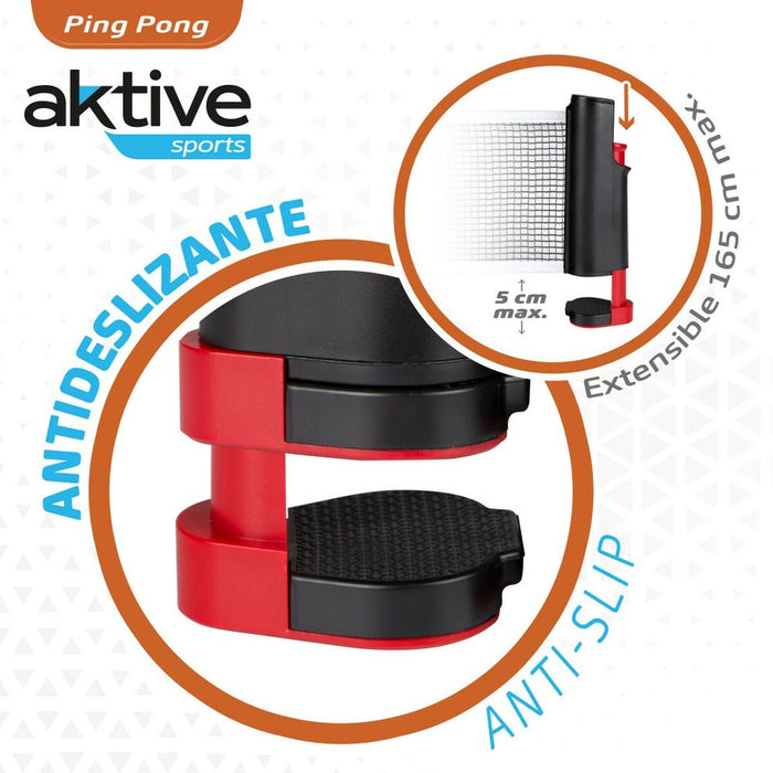 Set Ping Pong cu Fileu Aktive 165 x 19,5 x 5,5 cm (4 Unități)