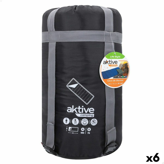 Sac de Dormit Aktive Poliester 170T 180 x 1,5 x 75 cm 6 Unități