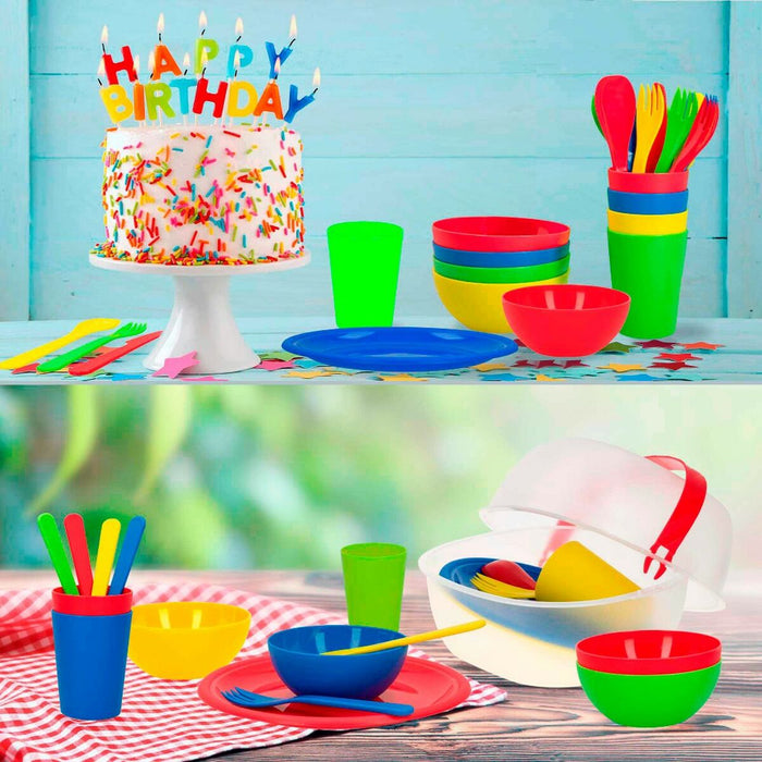 Set de picnic Aktive 22,5 x 1,5 x 22,5 cm polipropilenă (4 Unități)